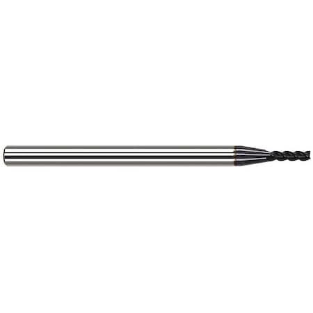 Harvey Tool 1/32 Cutter dia. x 0.01 in. Radius x 3/32 Carbide Corner Radius End Mill for Exotic Alloys, 4 Flutes 856431-C6